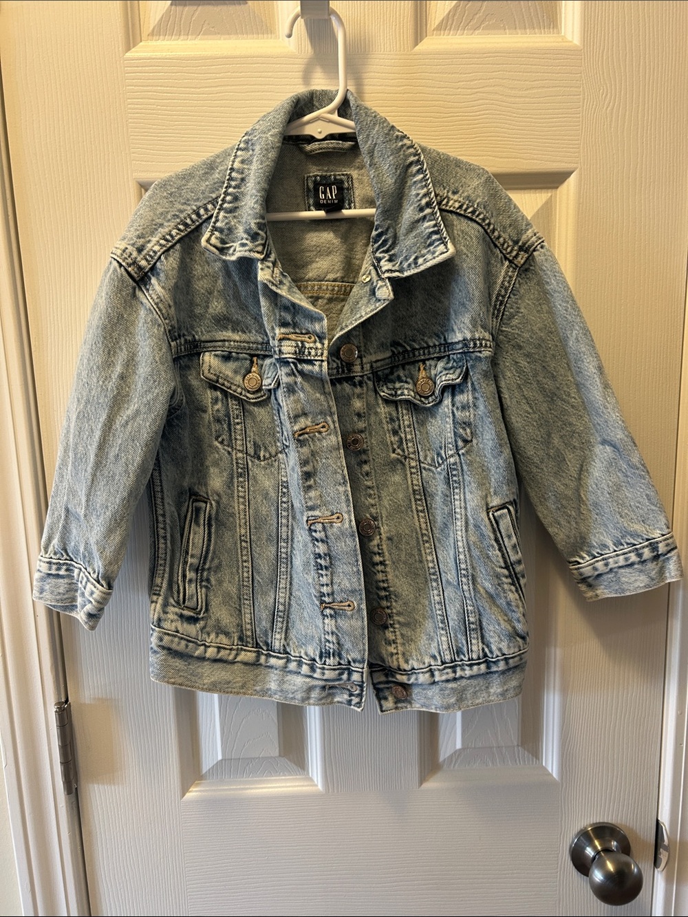 GAP Kids Light Wash Denim Jean Jacket - Pale Blue
